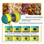 Guide for adjusting dog treat dispenser to different kibble sizes