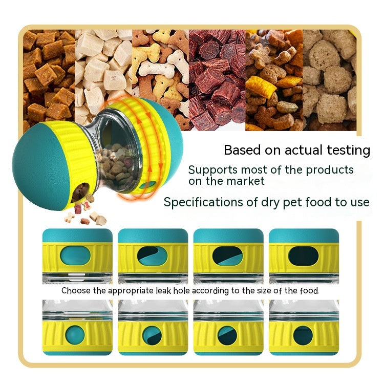 Guide for adjusting dog treat dispenser to different kibble sizes