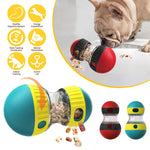 Dog playing with adjustable interactive treat-dispensing puzzle toy