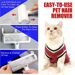 Instructions for opening and cleaning reusable pet hair remover roller